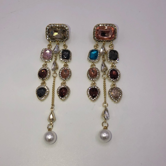 Multi-Colored Dangle Earrings - Picture 11 of 11